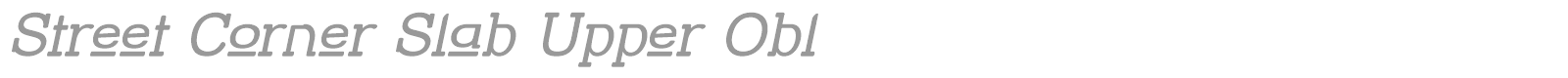 Street Corner font preview